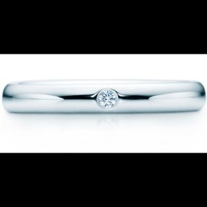 Tiffany & Co Sterling Silver Diamond Ring